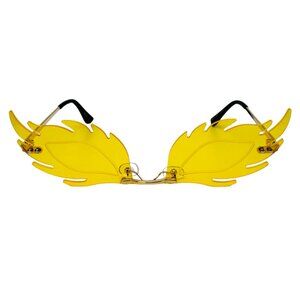 6075 | Yellow Blaze Rimless Sunglasses